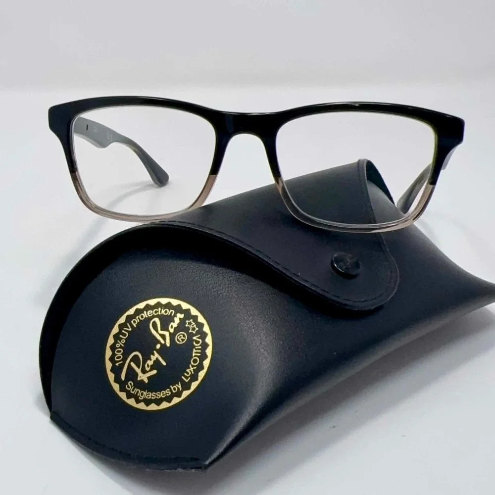 Ray-Ban RB5279 5540 Eyeglasses Frames 53-18-145 Black Havana Brown Italy Case